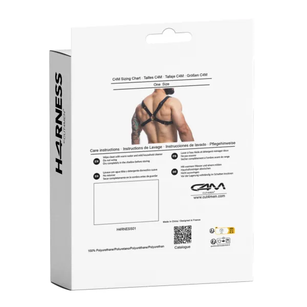 Schwarzer Brust-Harness 01 von Cut4Men | Fesselliebe.de