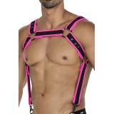 Schwarz/pinker Brust-Harness 05 von Cut4Men | Fesselliebe.de