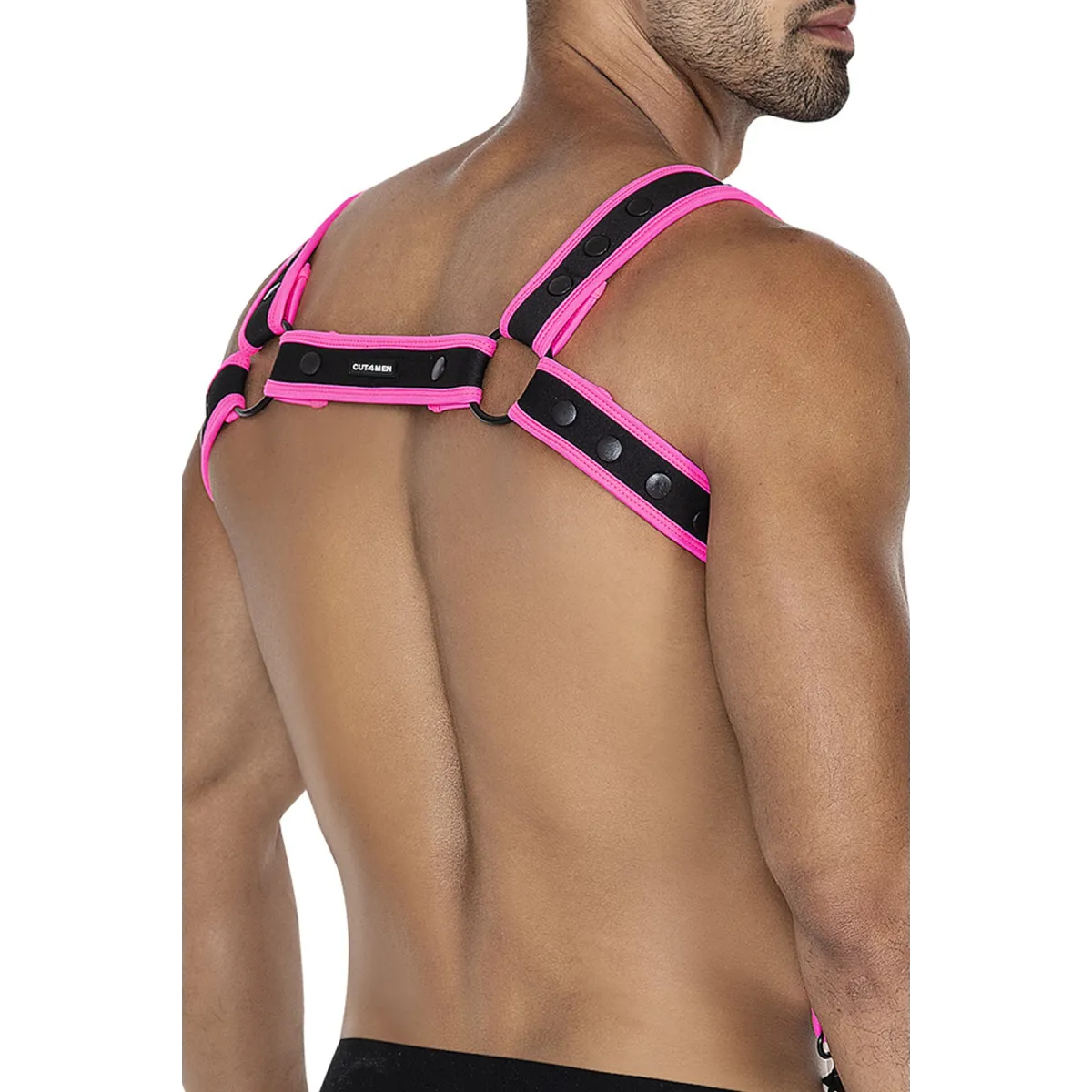 Schwarz/pinker Brust-Harness 05 von Cut4Men | Fesselliebe.de