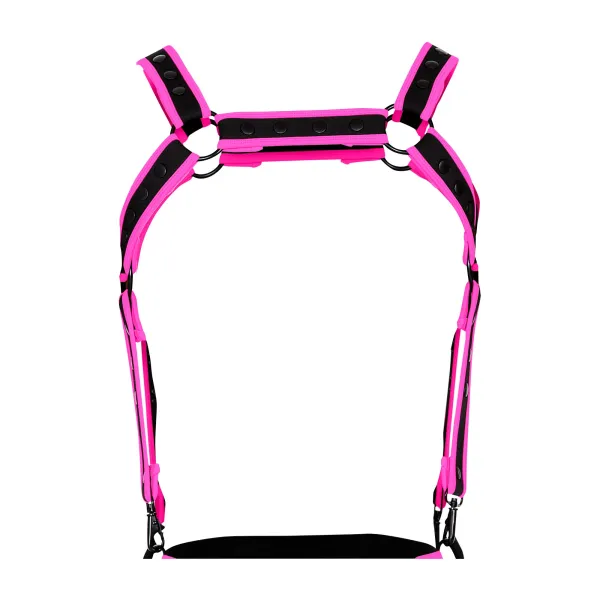 Schwarz/pinker Brust-Harness 05 von Cut4Men | Fesselliebe.de