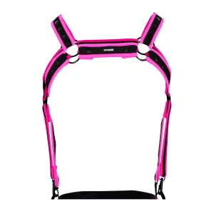 Schwarz/pinker Brust-Harness 05 von Cut4Men