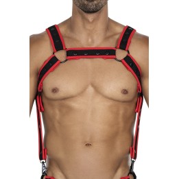 Schwarz/roter Brust-Harness 05 von Cut4Men | Fesselliebe.de