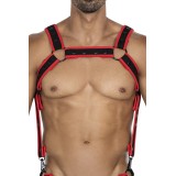 Schwarz/roter Brust-Harness 05 von Cut4Men | Fesselliebe.de