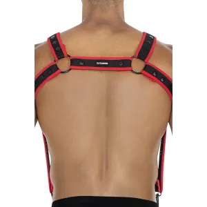 Schwarz/roter Brust-Harness 05 von Cut4Men