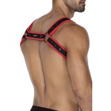 Schwarz/roter Brust-Harness 05 von Cut4Men | Fesselliebe.de