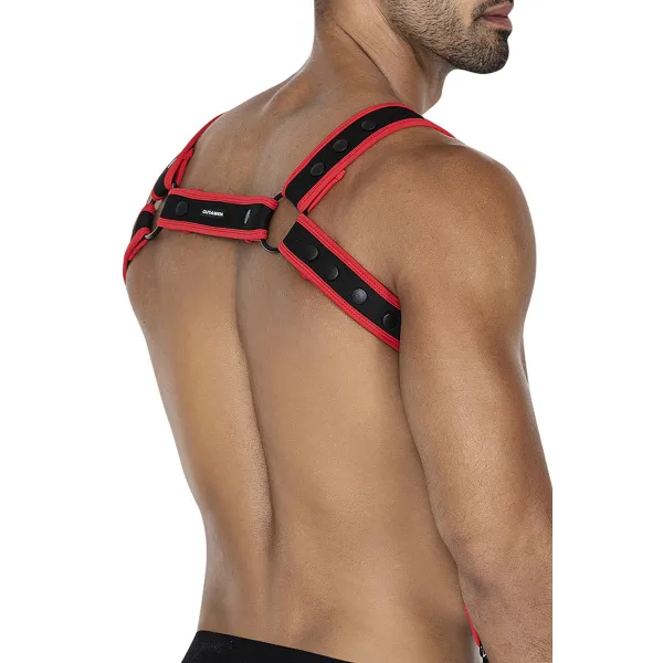 Schwarz/roter Brust-Harness 05 von Cut4Men | Fesselliebe.de