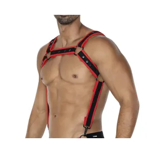 Schwarz/roter Brust-Harness 05 von Cut4Men
