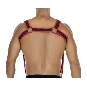 Schwarz/roter Brust-Harness 05 von Cut4Men