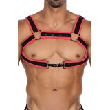Schwarz/roter Brust-Harness 05 von Cut4Men | Fesselliebe.de