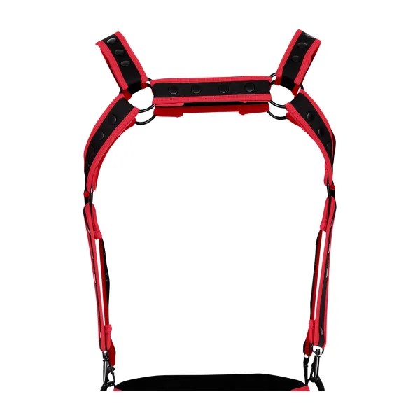 Schwarz/roter Brust-Harness 05 von Cut4Men | Fesselliebe.de