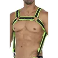 Schwarz/grüner Brust-Harness 05 von Cut4Men