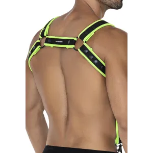 Schwarz/grüner Brust-Harness 05 von Cut4Men