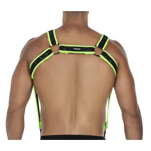 Schwarz/grüner Brust-Harness 05 von Cut4Men