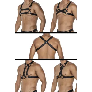 Schwarzer Brust-Harness 06 von Cut4Men | Fesselliebe.de