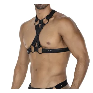 Schwarzer Brust-Harness 06 von Cut4Men