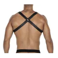 Schwarz/neongrüner Brust-Harness 06 von Cut4Men