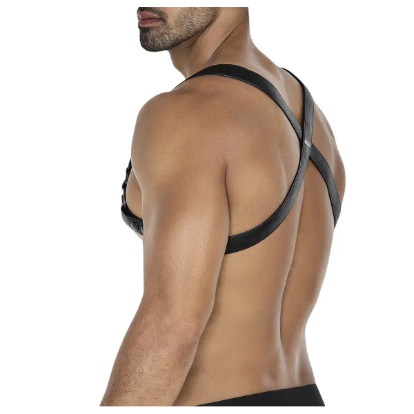 Schwarz/neongrüner Brust-Harness 06 von Cut4Men | Fesselliebe.de