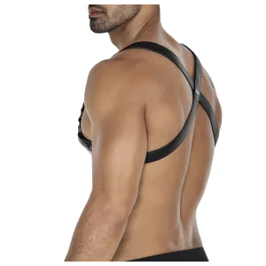 Schwarz/neongrüner Brust-Harness 06 von Cut4Men