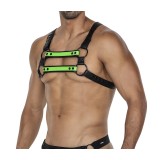 Schwarz/neongrüner Brust-Harness 06 von Cut4Men | Fesselliebe.de