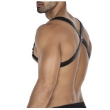 Schwarz/blauer Brust-Harness 06 von Cut4Men | Fesselliebe.de