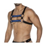 Schwarz/blauer Brust-Harness 06 von Cut4Men | Fesselliebe.de