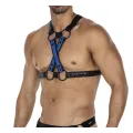 Schwarz/blauer Brust-Harness 06 von Cut4Men