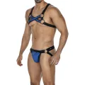 Schwarz/blauer Brust-Harness 06 von Cut4Men