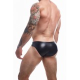 Schwarzer Wetlook Slip BL4CK01 von Cut4Men | Fesselliebe.de