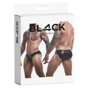 Schwarzer Wetlook Slip BL4CK01 von Cut4Men