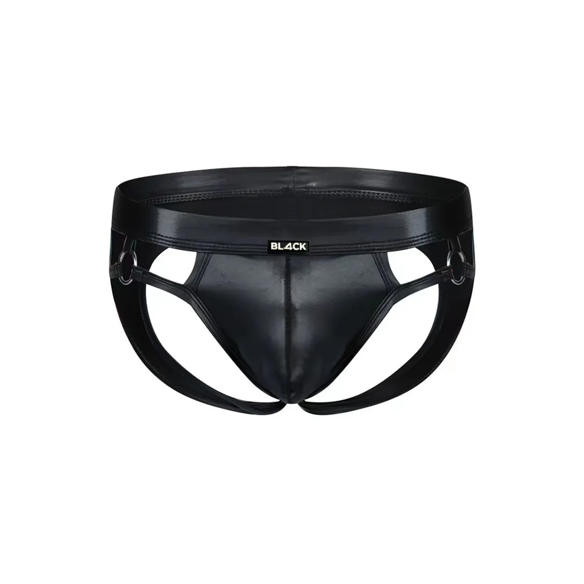 Schwarzer Wetlook Jockstrap BL4CK02 von Cut4Men | Fesselliebe.de