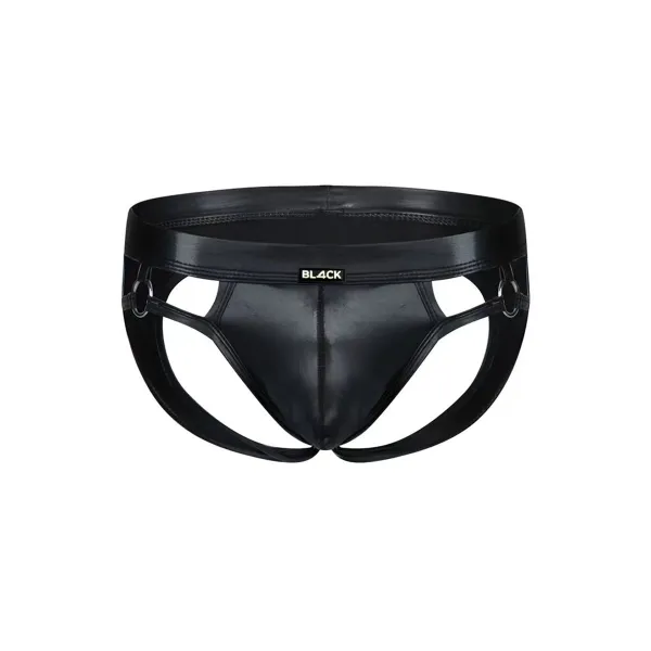 Schwarzer Wetlook Jockstrap BL4CK02 von Cut4Men | Fesselliebe.de