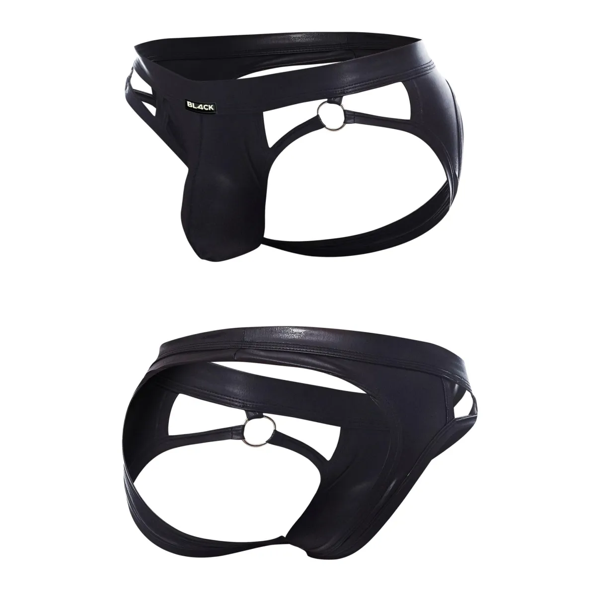 Schwarzer Wetlook Jockstrap BL4CK02 von Cut4Men | Fesselliebe.de