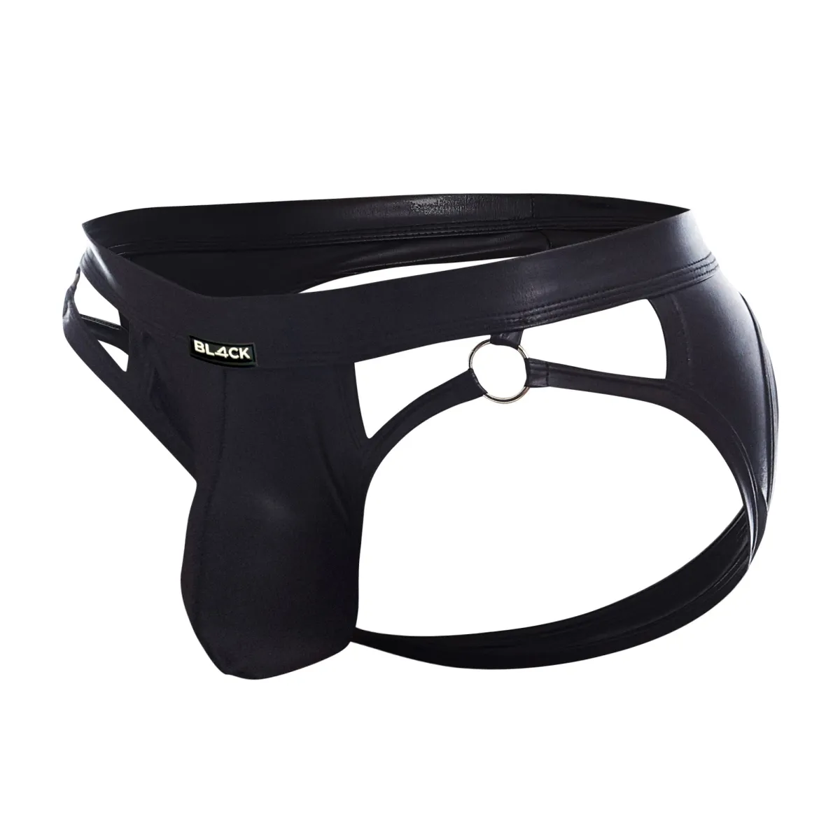 Schwarzer Wetlook Jockstrap BL4CK02 von Cut4Men | Fesselliebe.de