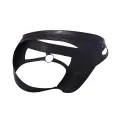Schwarzer Wetlook Jockstrap BL4CK02 von Cut4Men