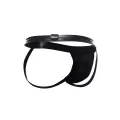 Schwarzer Wetlook Jockstrap BL4CK05 von Cut4Men