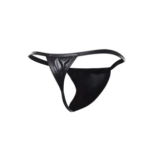 Schwarzer Wetlook Boost String BL4CK06 von Cut4Men