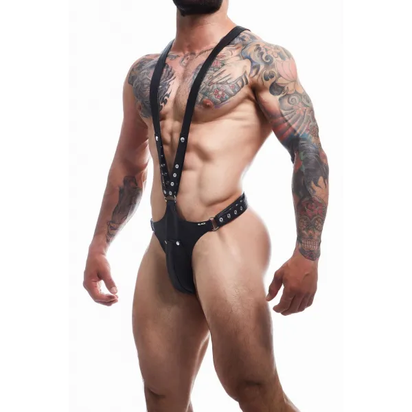 Schwarzer Dungeon Body-Harness BL4CK07 von Cut4Men | Fesselliebe.de