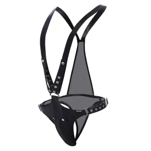 Schwarzer Dungeon Body-Harness BL4CK07 von Cut4Men