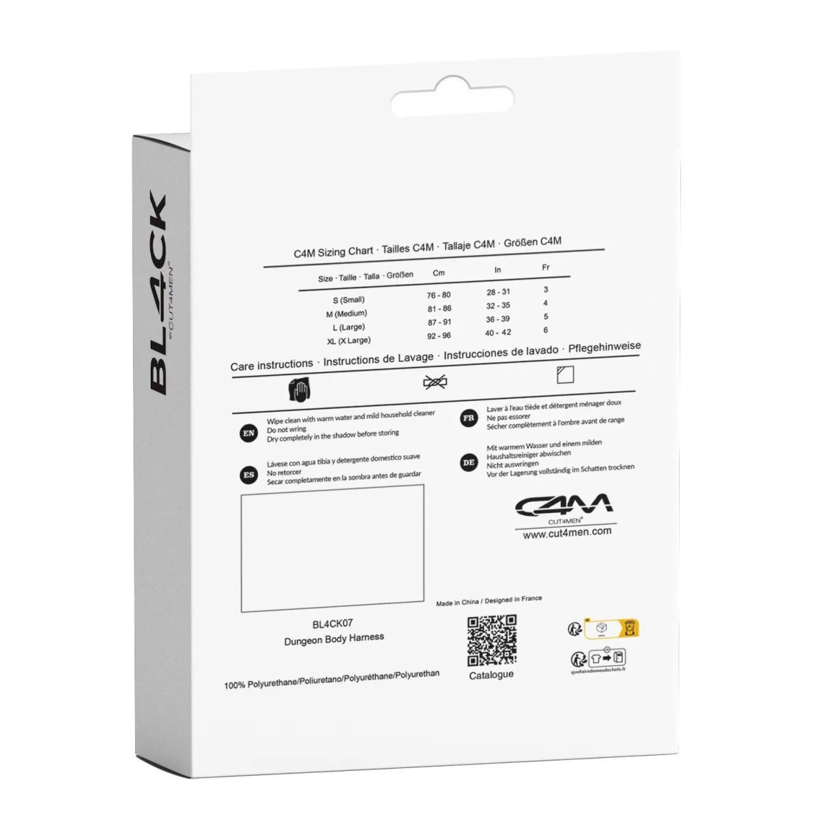Schwarzer Dungeon Body-Harness BL4CK07 von Cut4Men | Fesselliebe.de