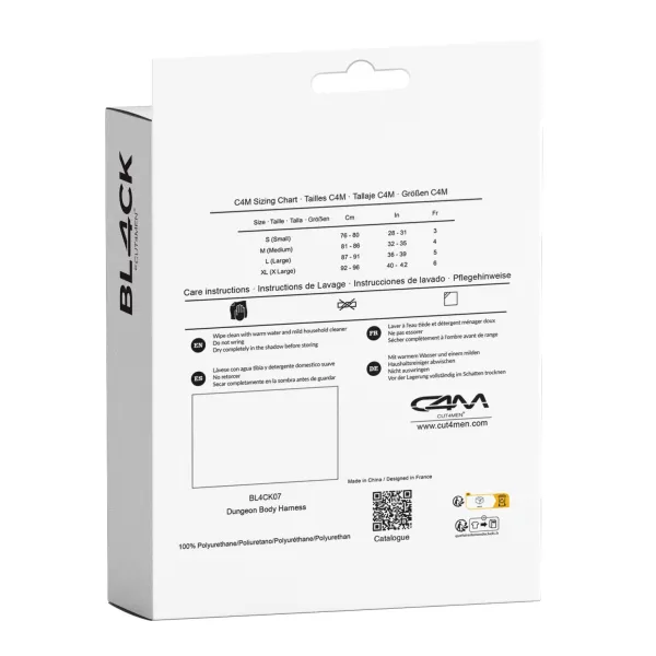 Schwarzer Dungeon Body-Harness BL4CK07 von Cut4Men | Fesselliebe.de