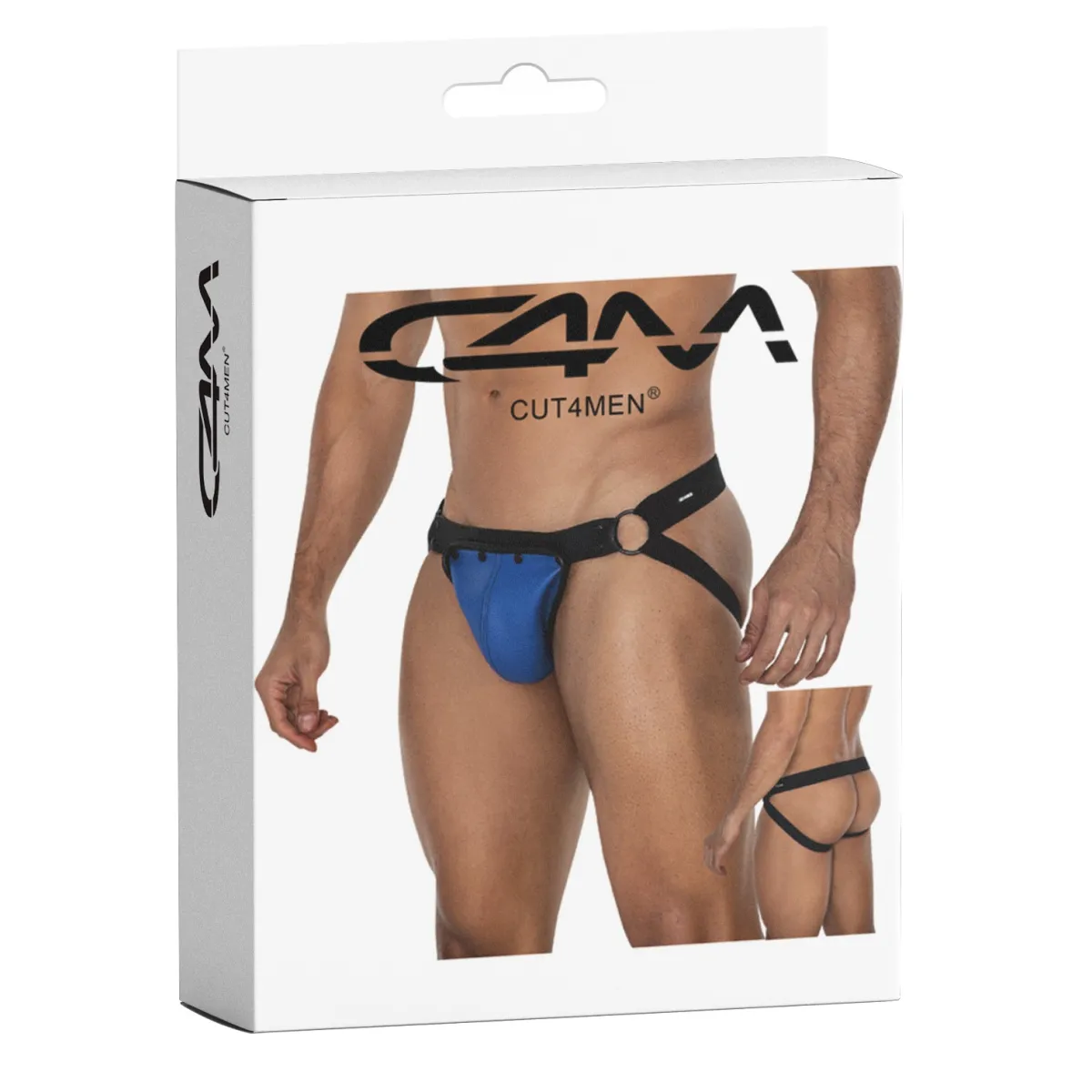 Blau/schwarzer Jock Snap von Cut4Men | Fesselliebe.de