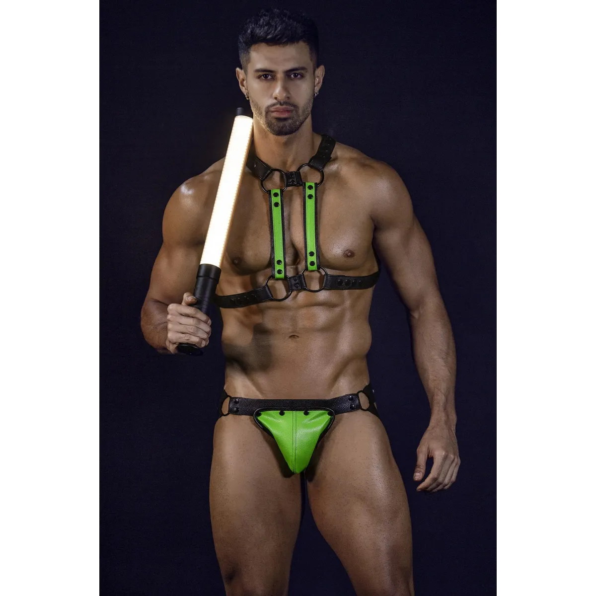 Neongrün/schwarzer Jock Snap von Cut4Men | Fesselliebe.de