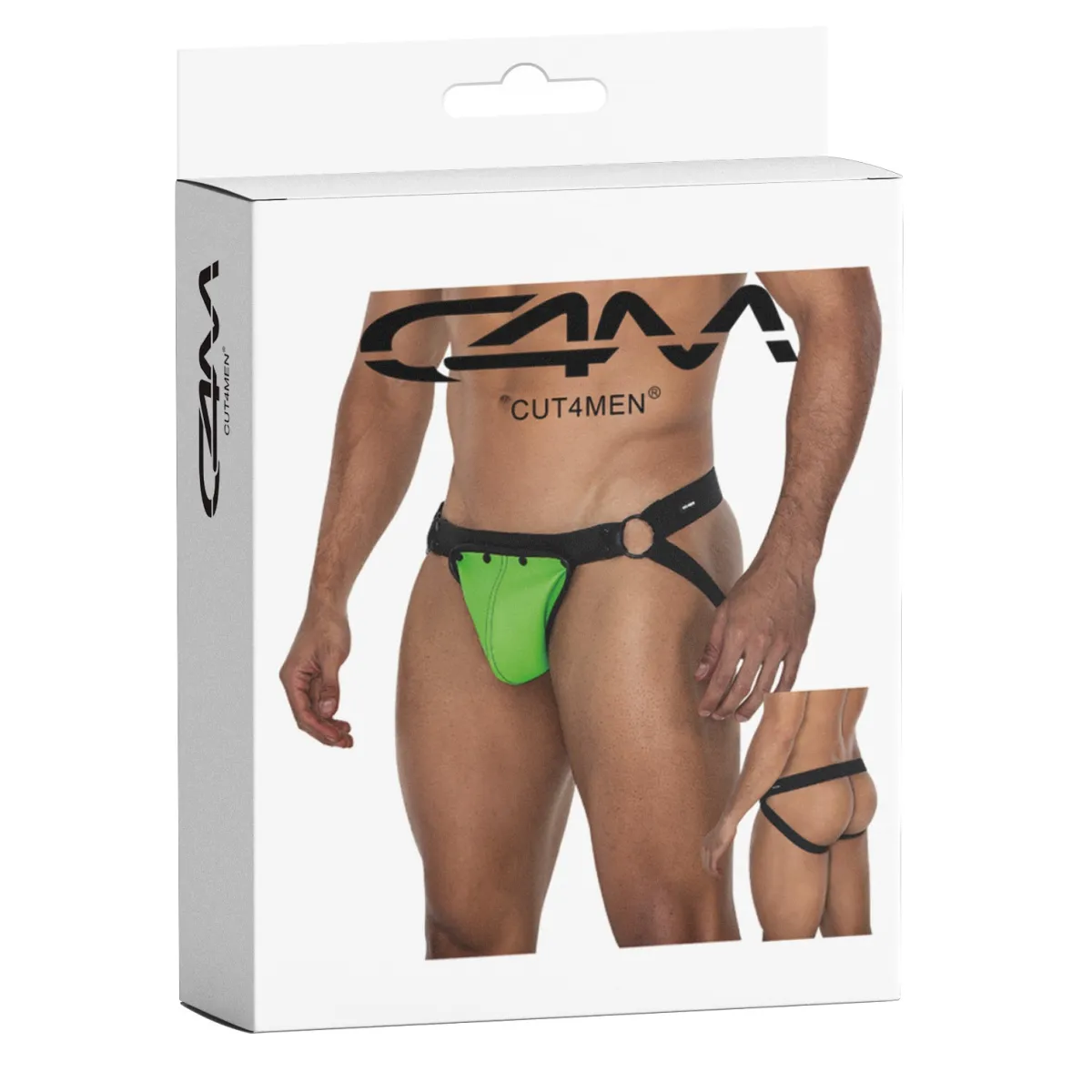 Neongrün/schwarzer Jock Snap von Cut4Men | Fesselliebe.de