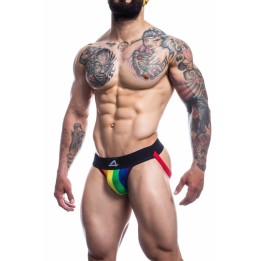 Bunter Stripe-Pride Jockstrap von Cut4Men | Fesselliebe.de