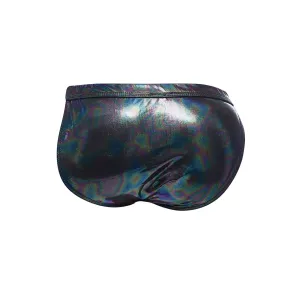 Schwarzer Wetlook Clip Tanga Brief EMER4LD von Cut4Men
