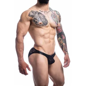 Schwarzer Bikini Bulge Slip L4CE01 von Cut4Men | Fesselliebe.de