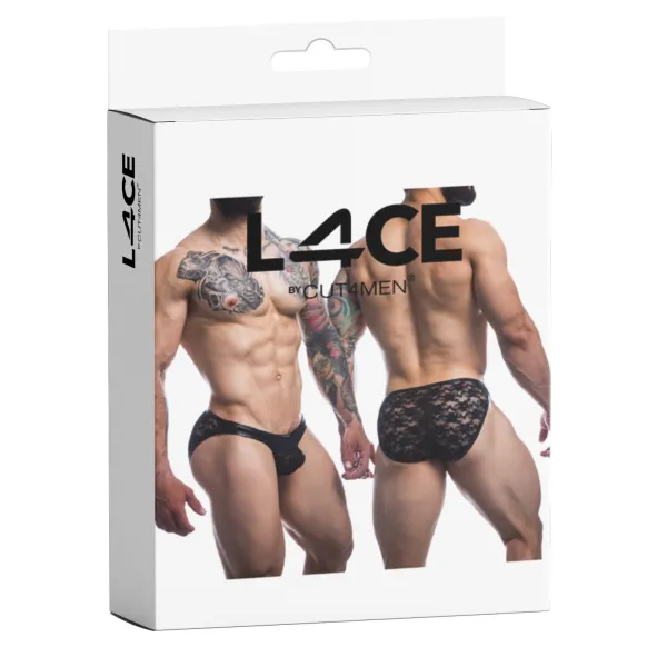 Schwarzer Bikini Bulge Slip L4CE01 von Cut4Men | Fesselliebe.de