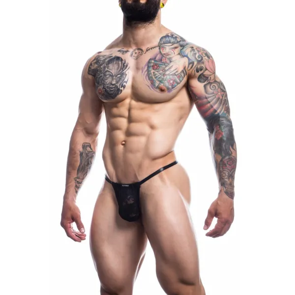 Schwarzer G-String Spitze L4CE02 von Cut4Men | Fesselliebe.de