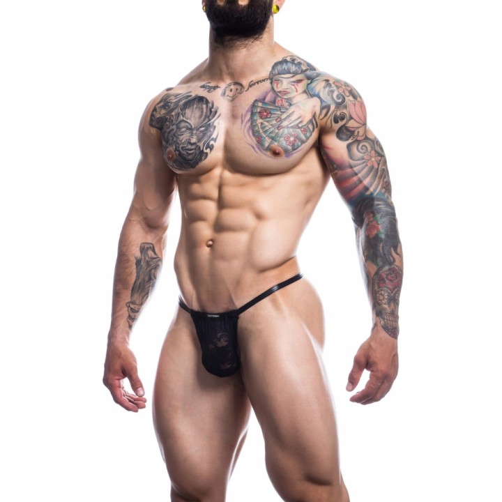 Schwarzer G-String Spitze L4CE02 von Cut4Men | Fesselliebe.de