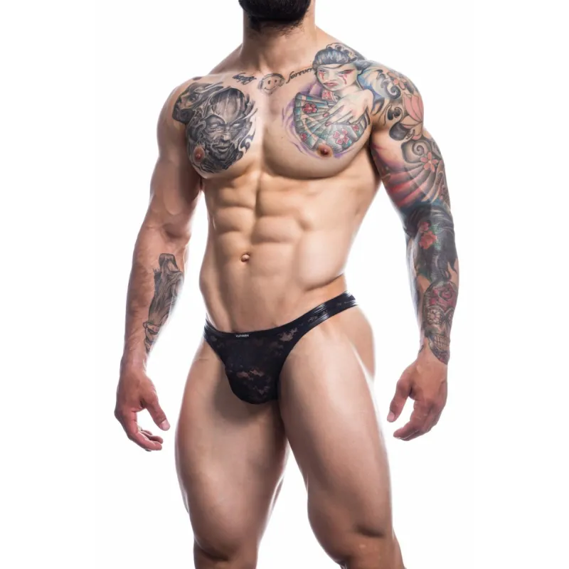 Schwarzer String Spitze L4CE03 von Cut4Men | Fesselliebe.de